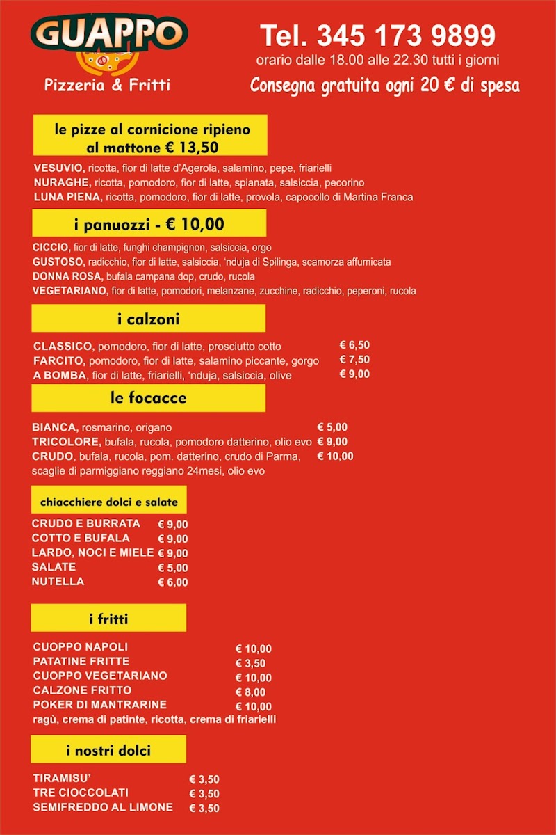 Guappo pizzeria Photo Menu 8