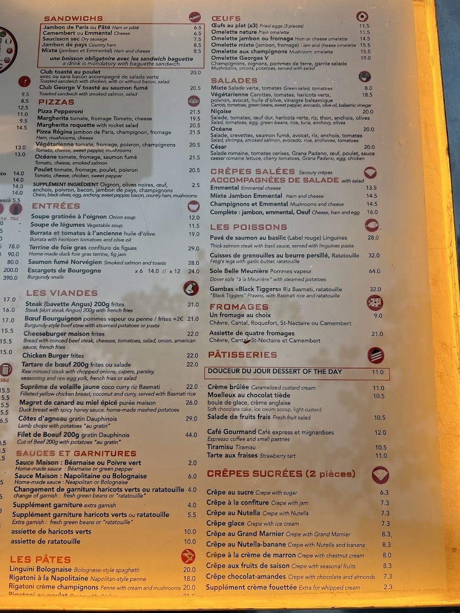 Café George V Photo Menu 1