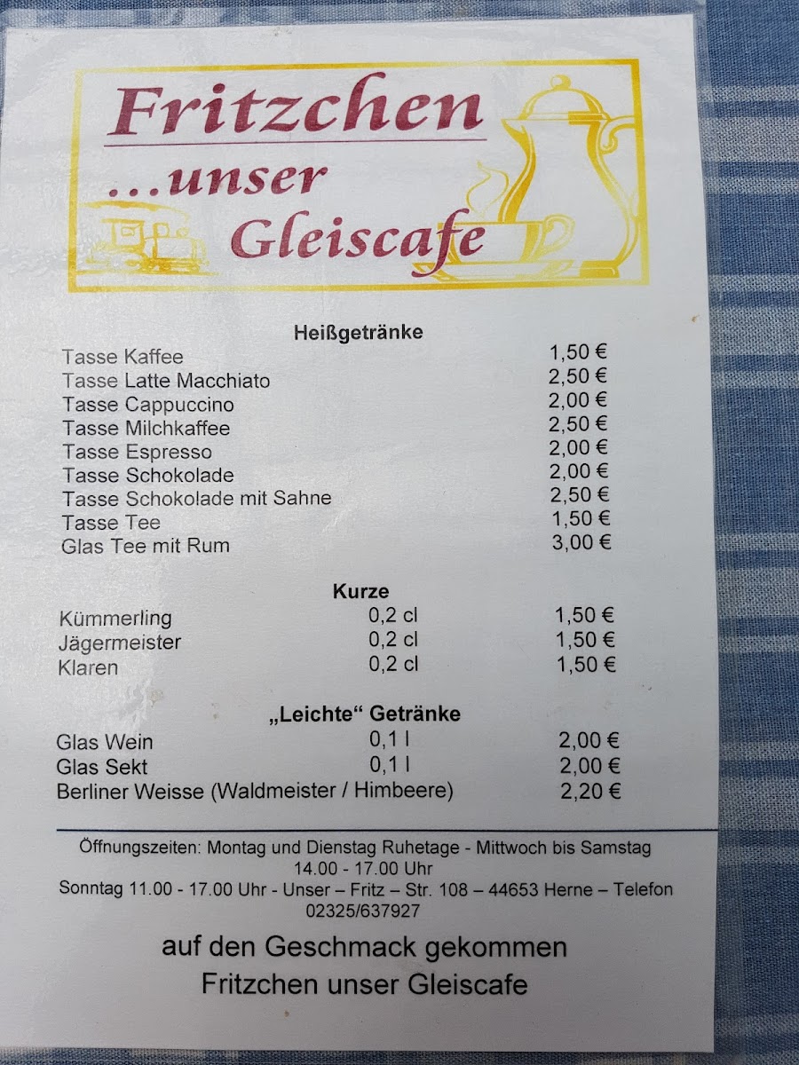Fritzchen… Das Gleiscafé Photo Menu 7