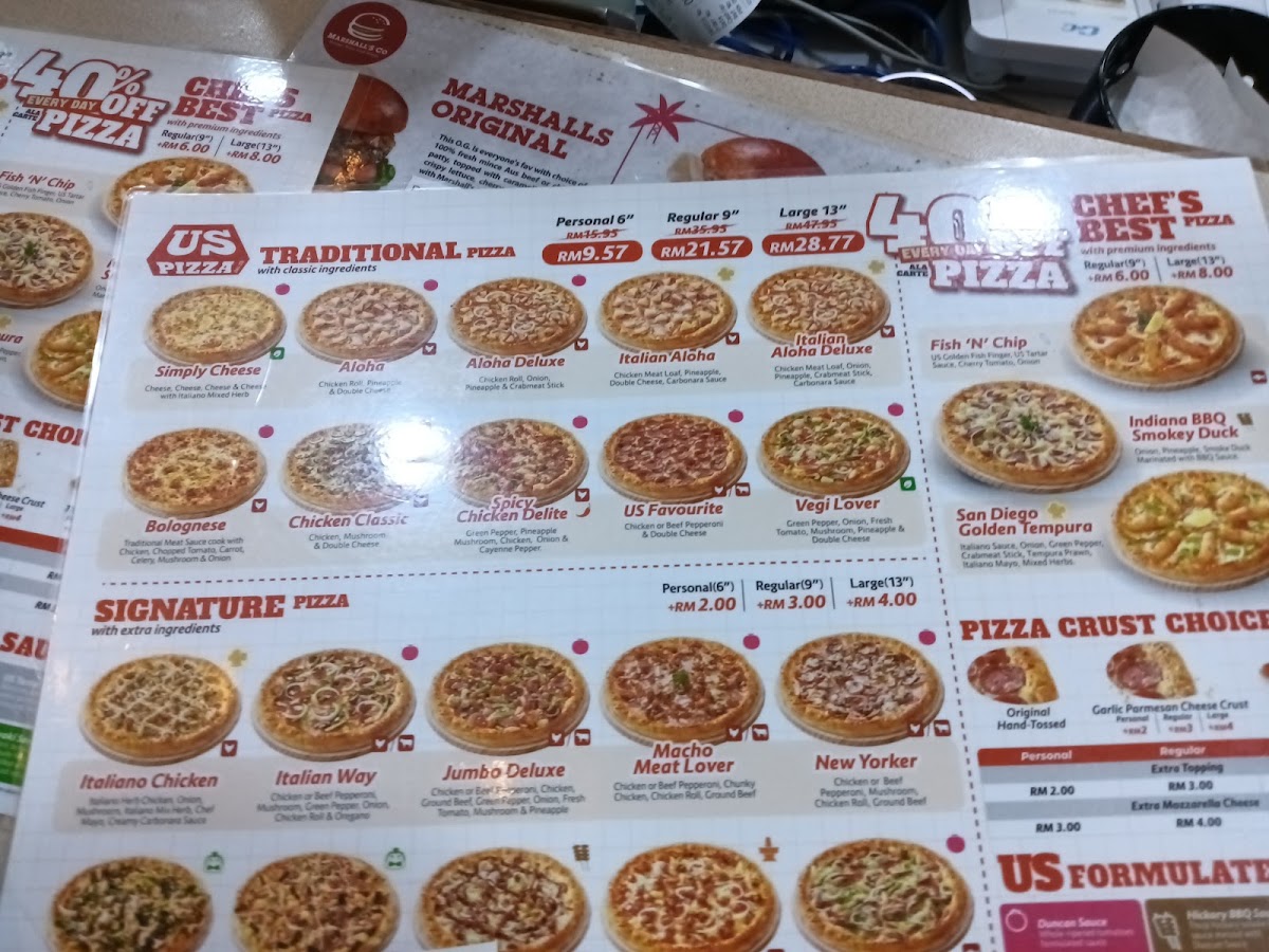 US Pizza - Greenlane, Penang Photo Menu 4