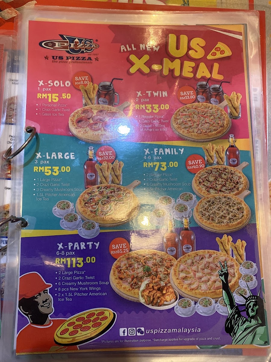 US Pizza - Greenlane, Penang Photo Menu 8