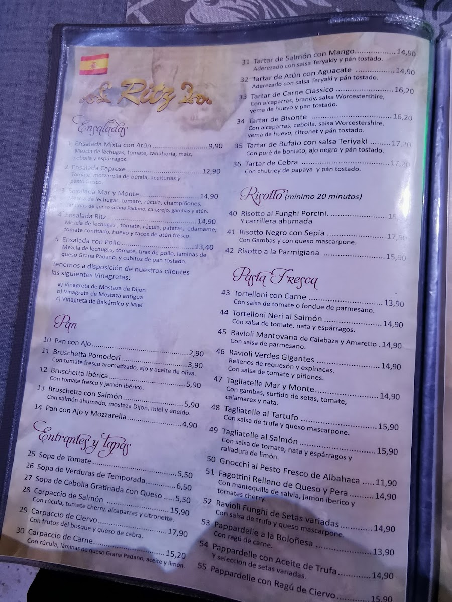 Restaurant Ritz Photo Menu 3