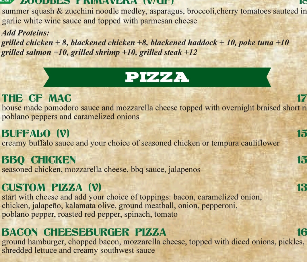 C.F. McCarthy’s Photo Menu 2