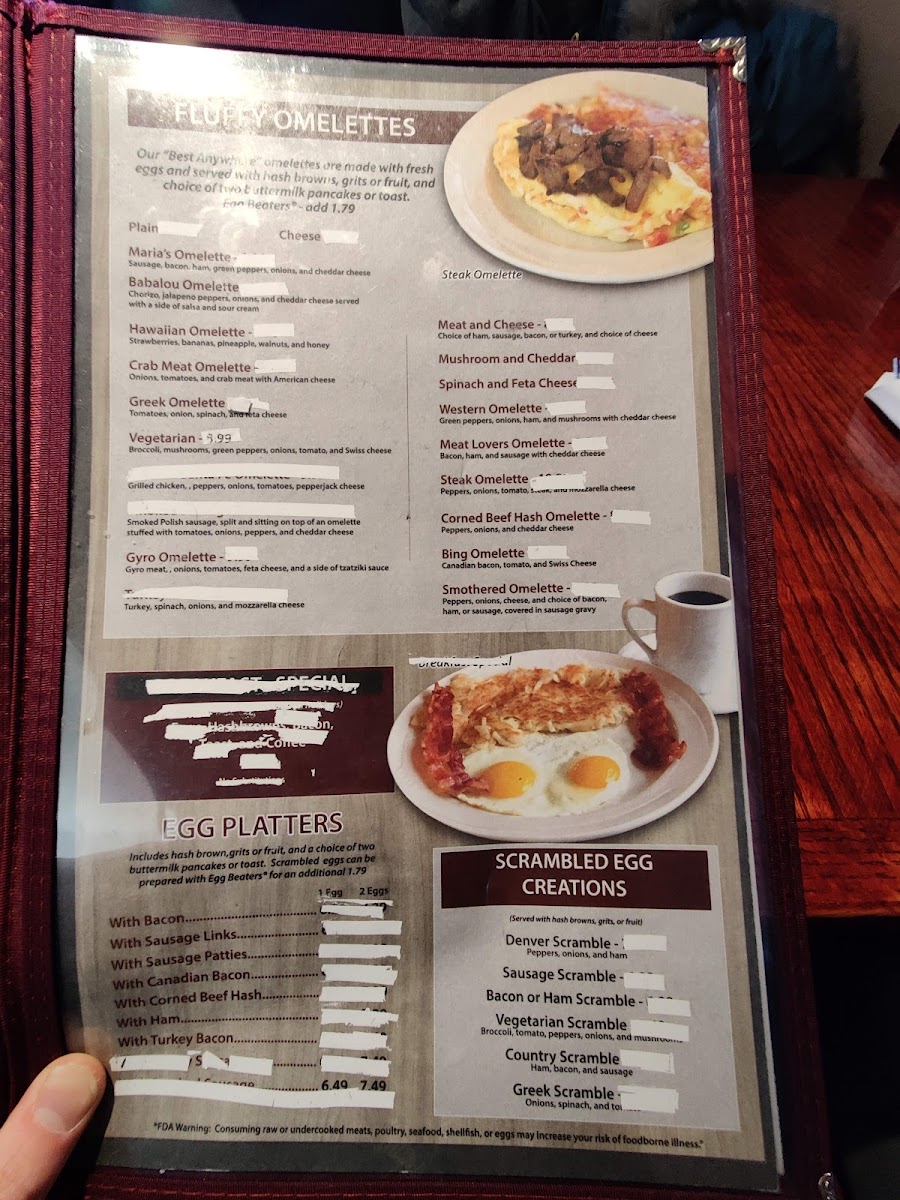 Maria's Family Restaurant Photo Menu 3