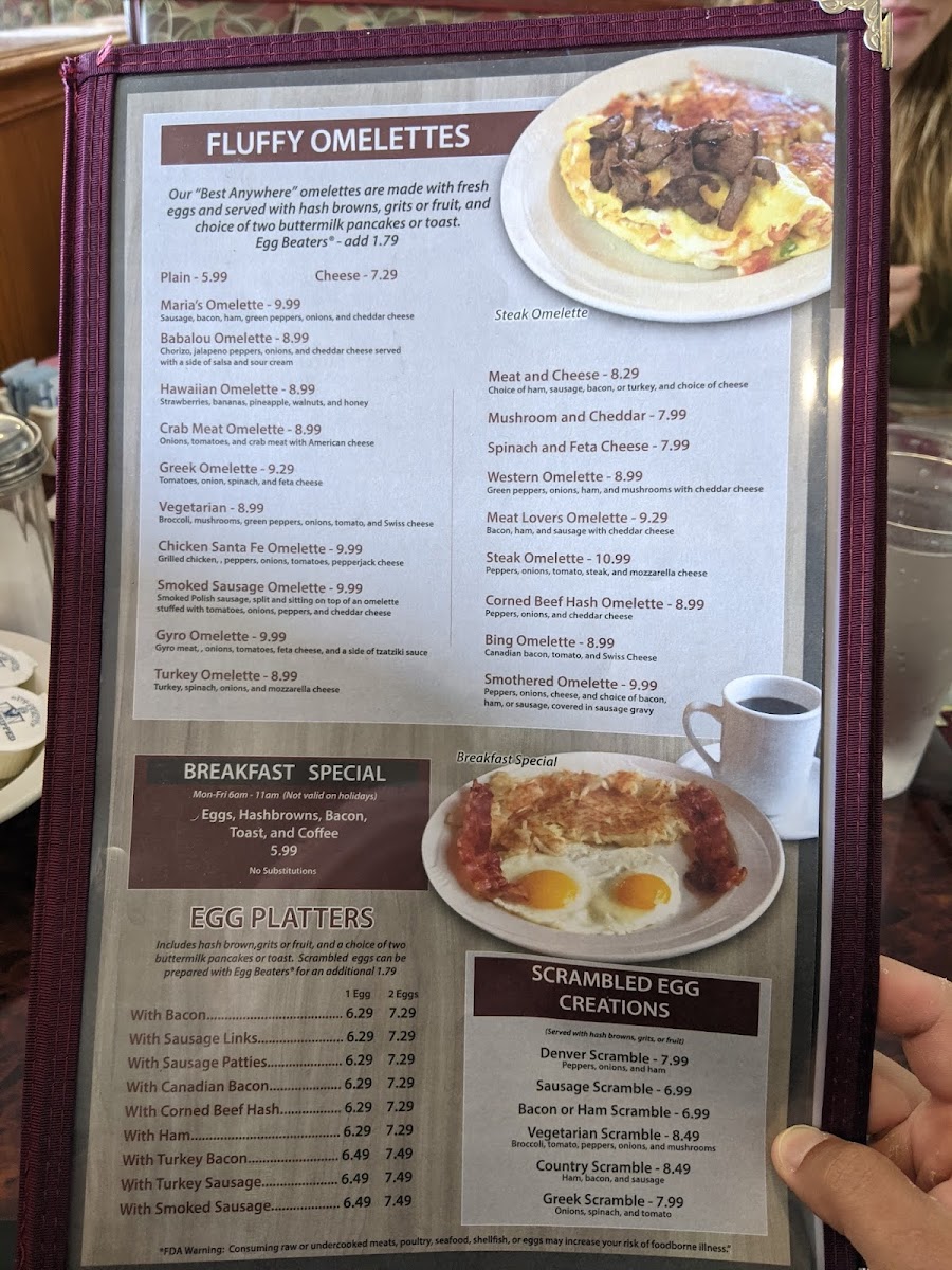 Maria's Family Restaurant Photo Menu 4
