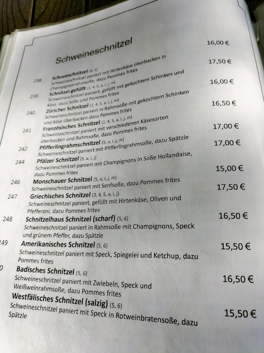 Schnitzelhaus Photo Menu 4