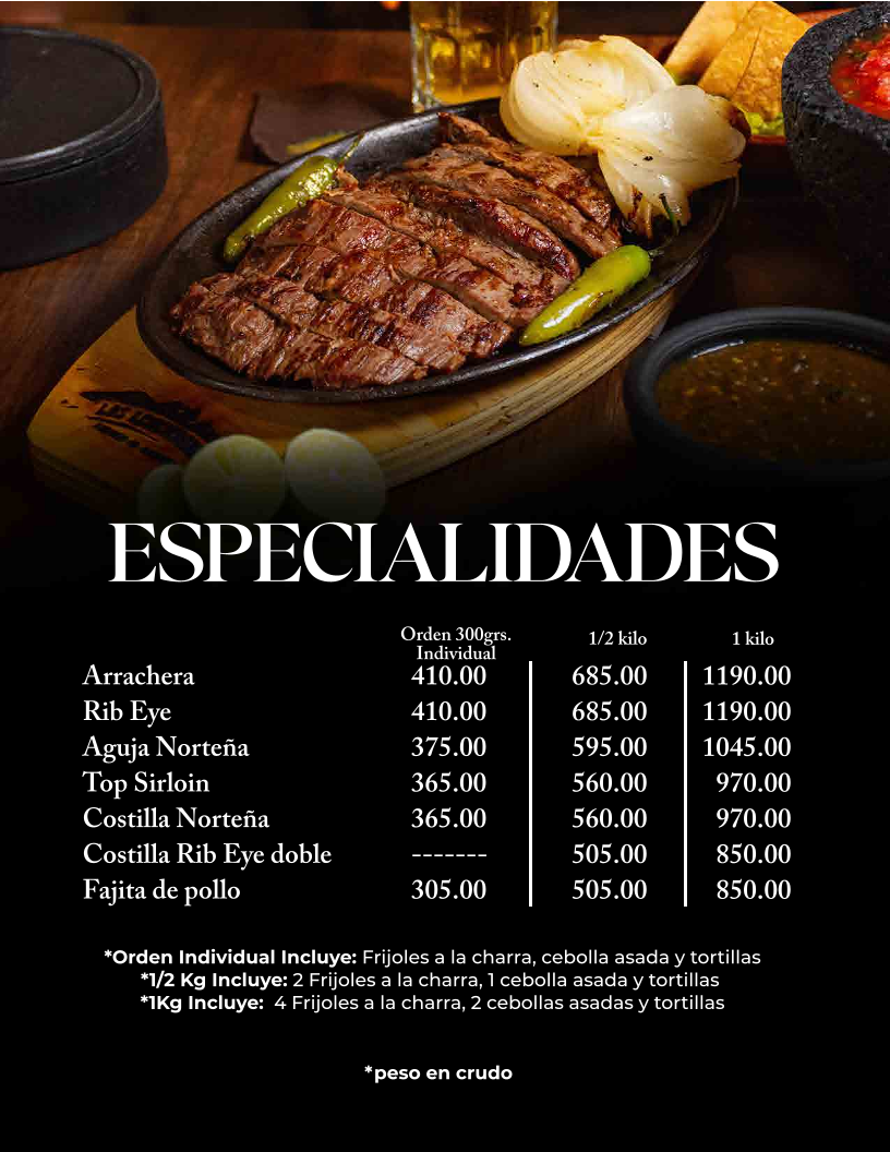 Los Legendarios Santa Catarina Photo Menu 1