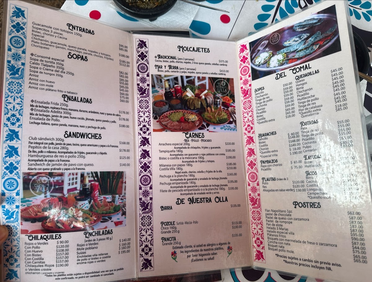 El Comal De Villa Photo Menu 1