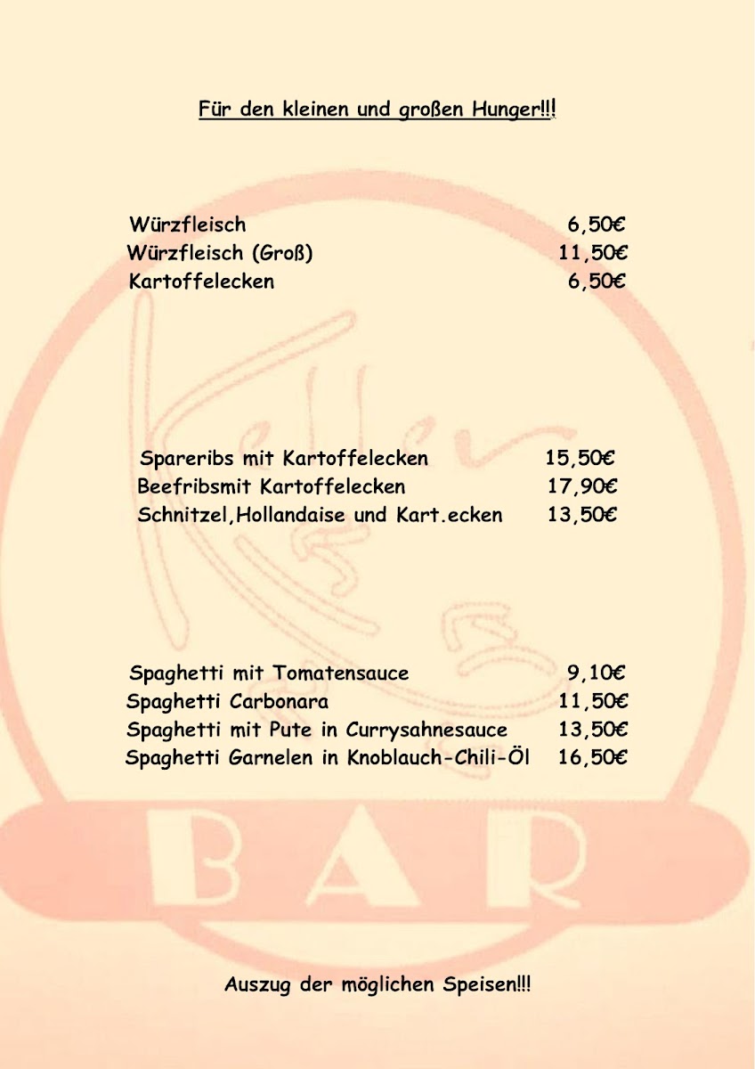 Kellerbar Freital Photo Menu 2