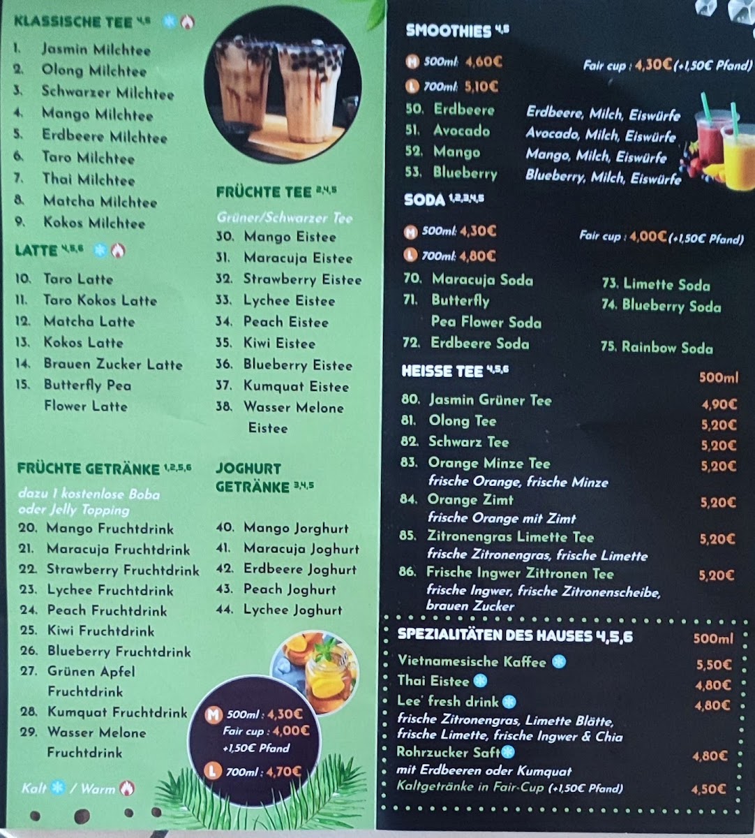 Lee Tea House Photo Menu 3