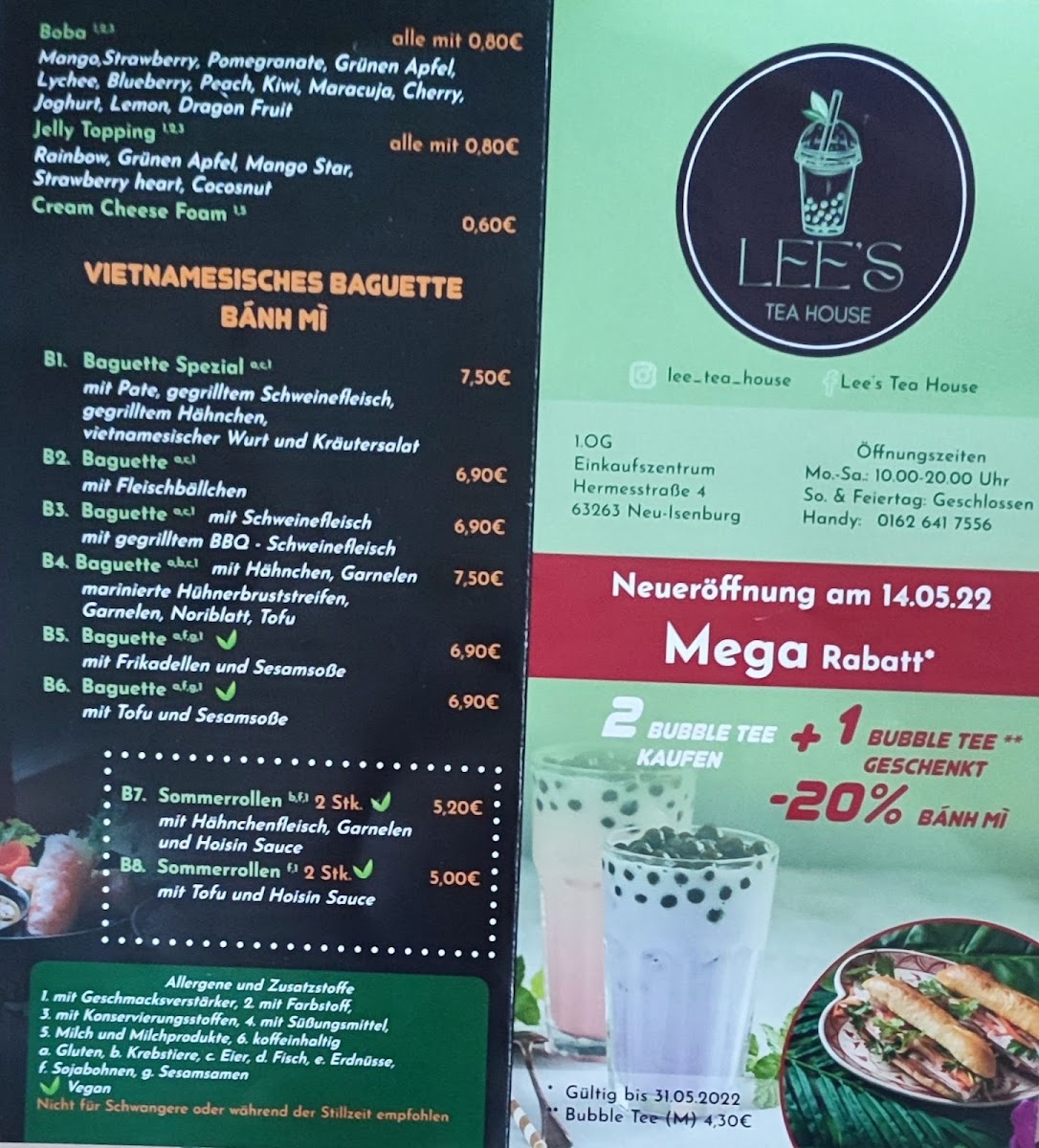 Lee Tea House Photo Menu 4