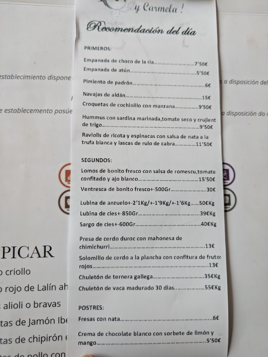 Restaurante Ay Carmela! Photo Menu 4