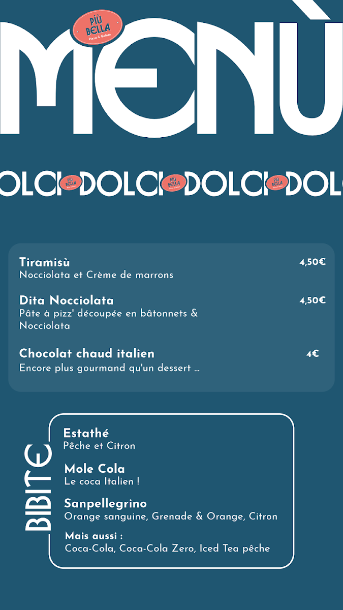 Più Bella Pizza & Gelato Photo Menu 3