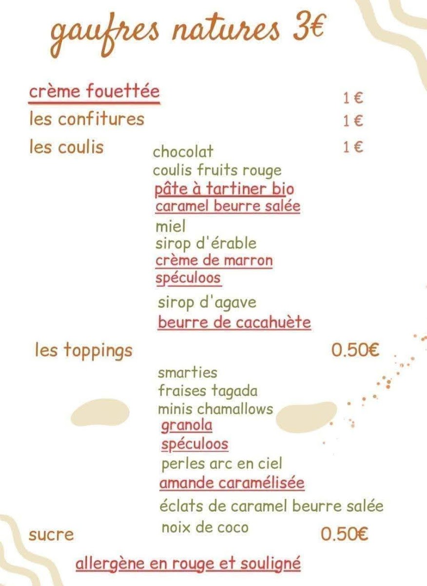 Breizh gaufres Photo Menu 5