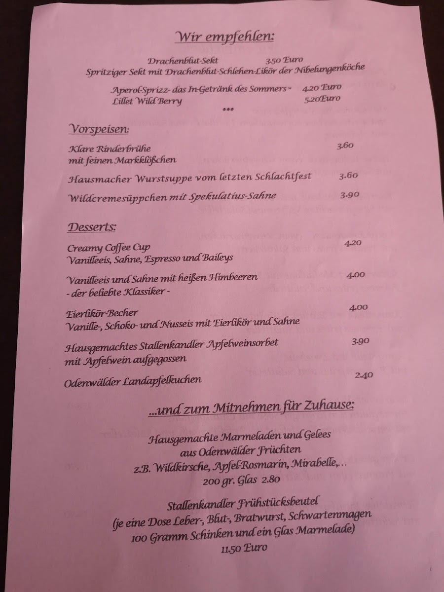 Restaurant Bergblick Photo Menu 1