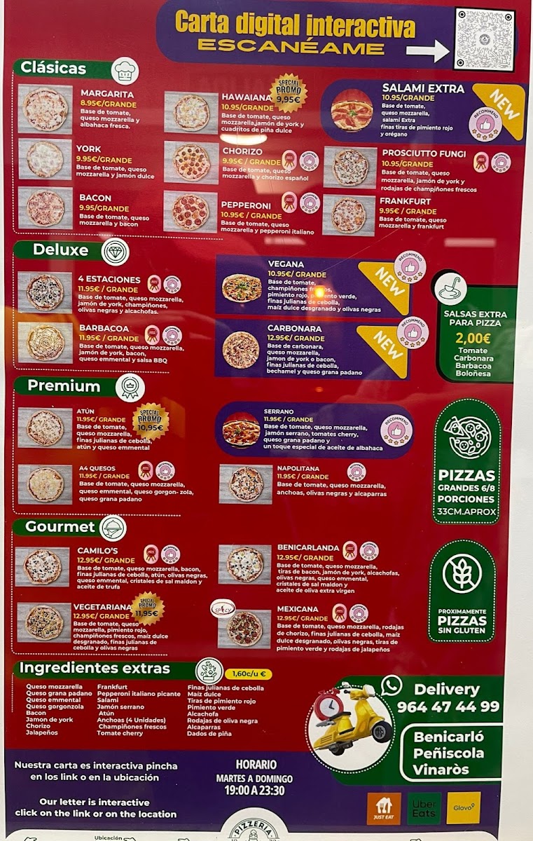 Pizzeria Camilo's taglio Photo Menu 1