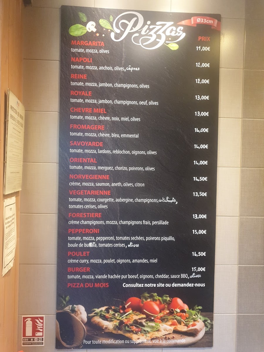 pizza'xav Belley Photo Menu 1