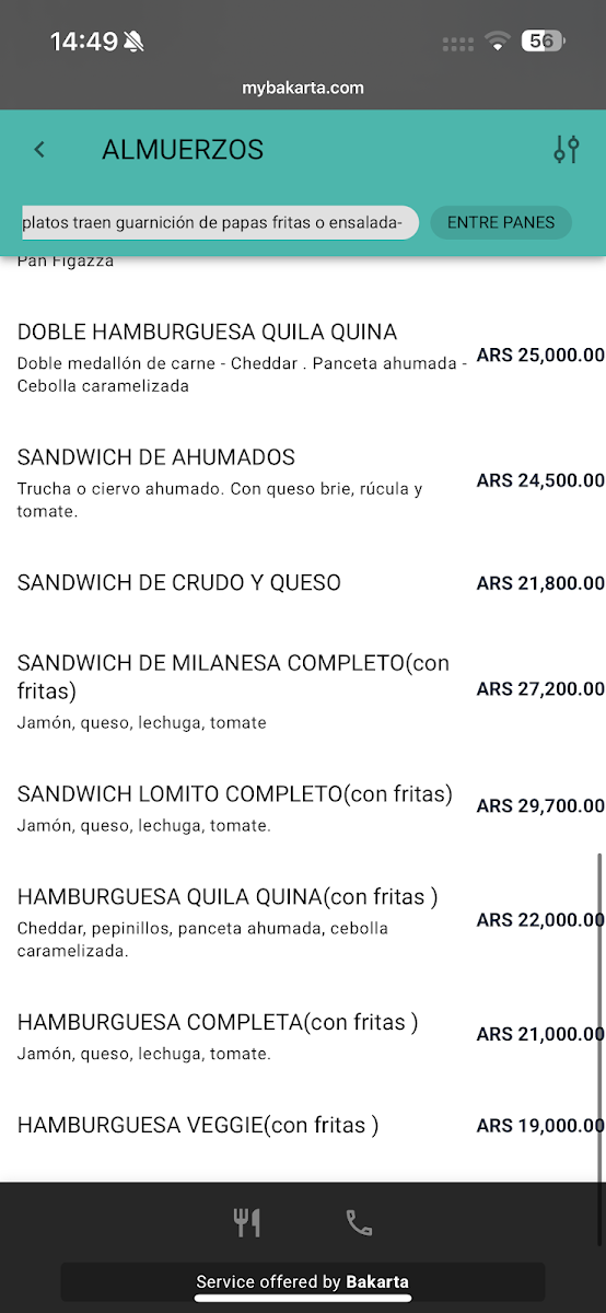 Resto Bar Quila Quina Photo Menu 3