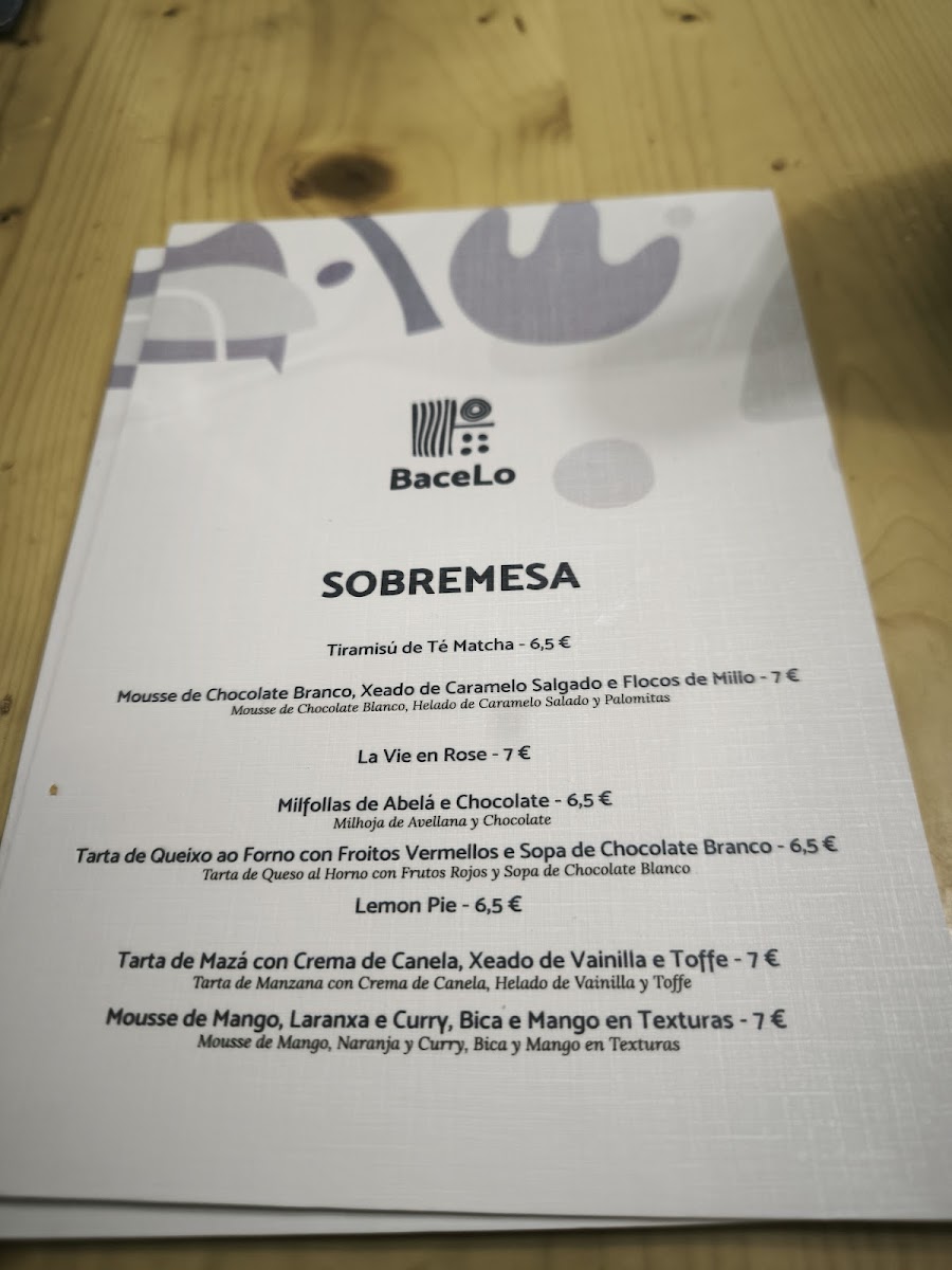 BaceLo · Restaurante en Ferrol Photo Menu 4
