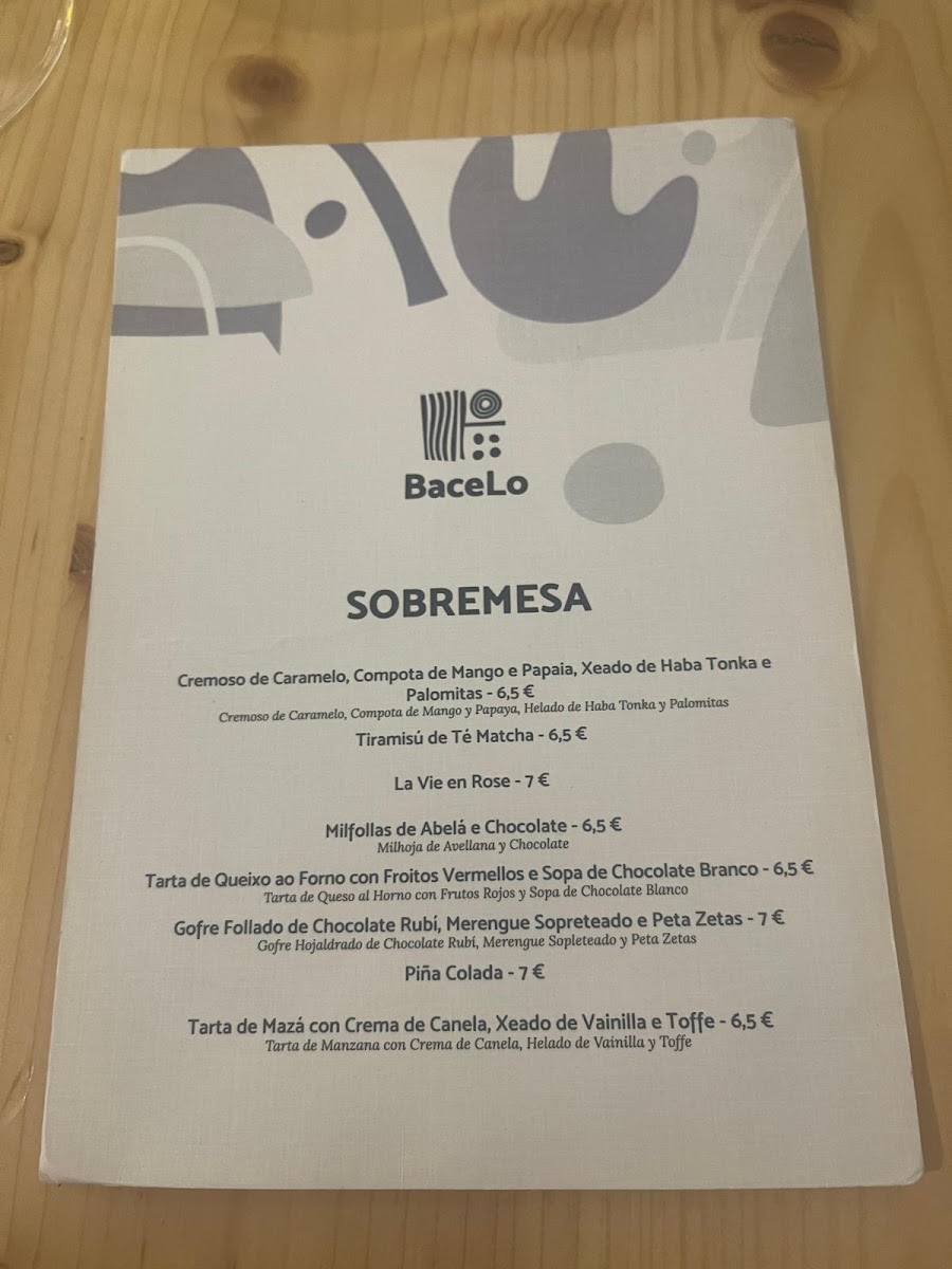 BaceLo · Restaurante en Ferrol Photo Menu 6