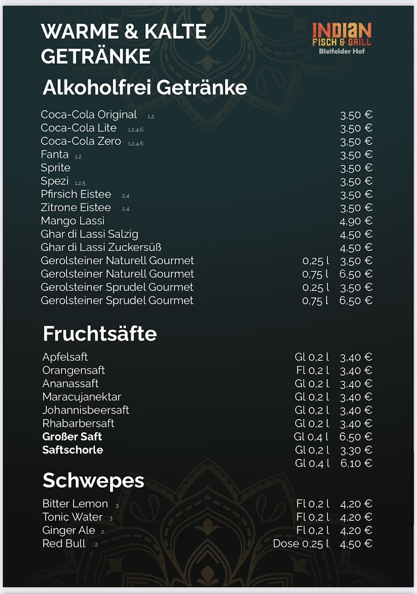 Indian Fisch & Grill Bleifelder Hof Photo Menu 7