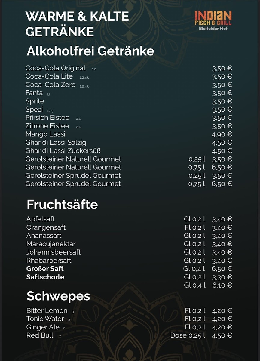 Indian Fisch & Grill Bleifelder Hof Photo Menu 8