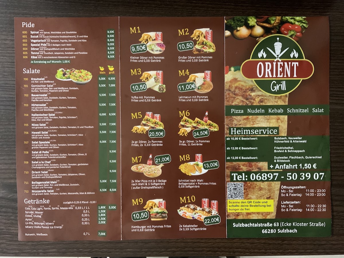 Orient Grill Kebap Und Pizza Haus Sulzbach/Saar Photo Menu 2
