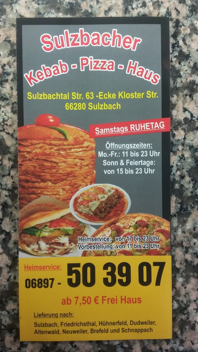 Orient Grill Kebap Und Pizza Haus Sulzbach/Saar Photo Menu 3