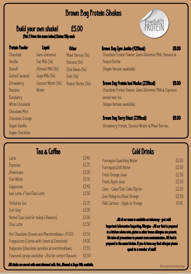 Brown Bag Cafe Photo Menu 2