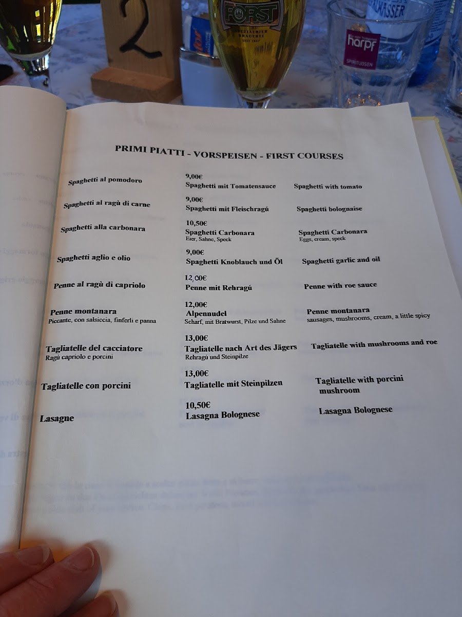 Restaurant Capanna Alpina Photo Menu 3