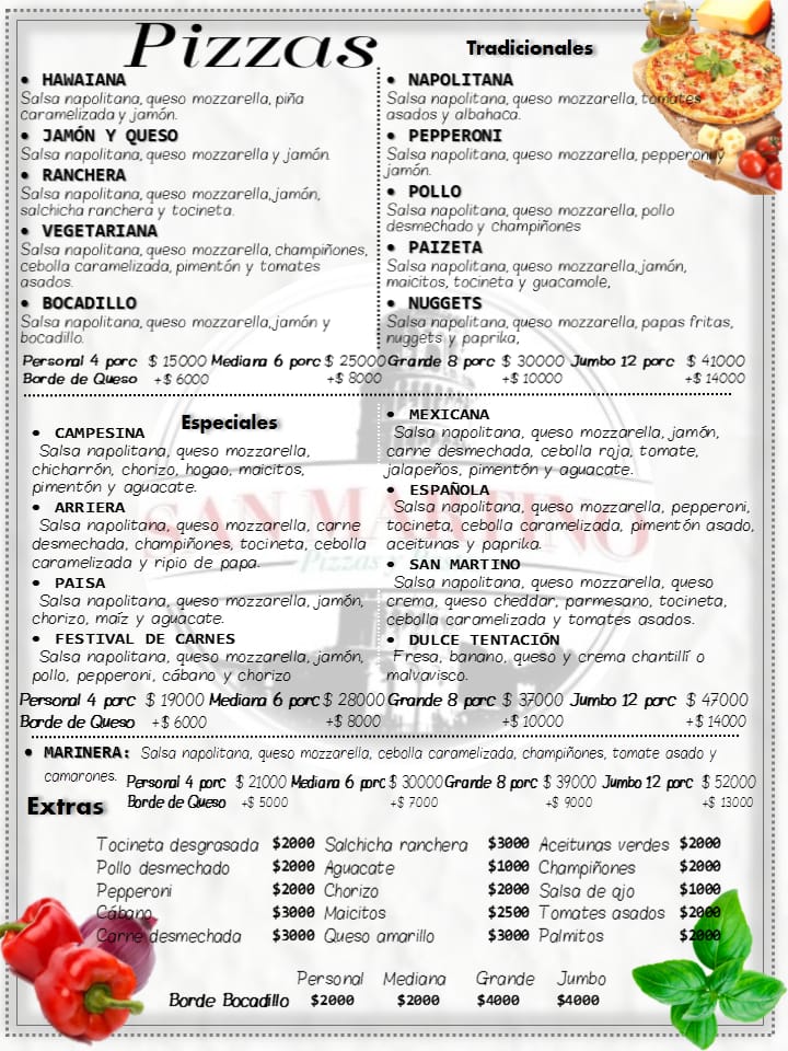 San Martino Pizzas Photo Menu 1