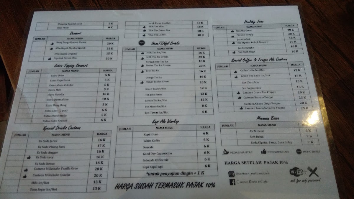CANTEEN resto & cafe Photo Menu 1