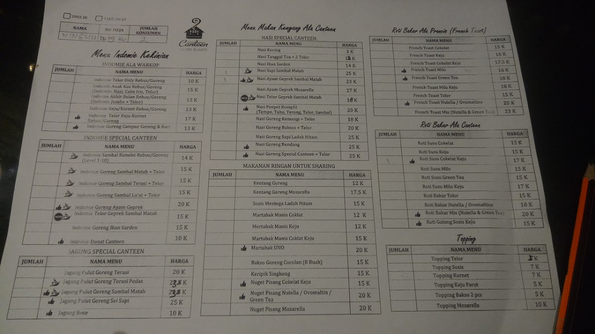 CANTEEN resto & cafe Photo Menu 4