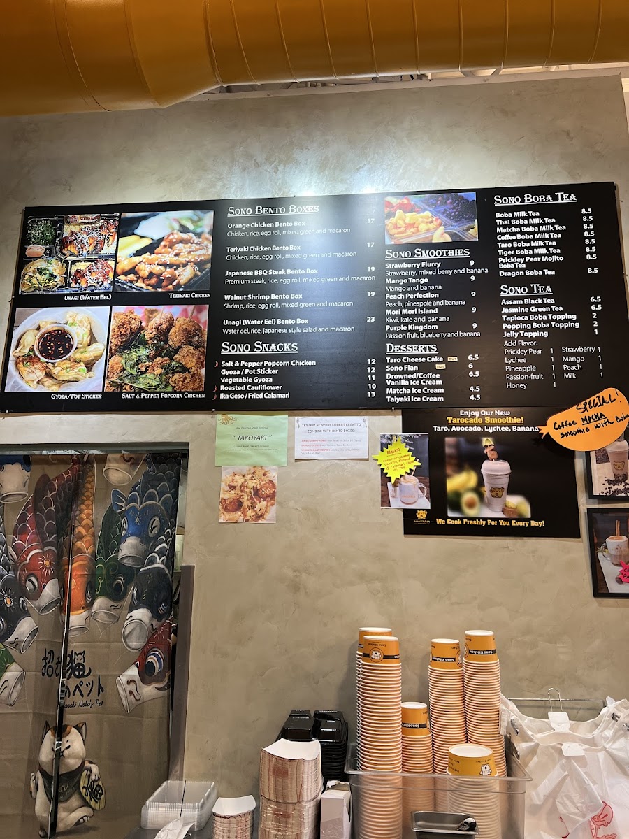 Sono Kitchen & Boba Photo Menu 10