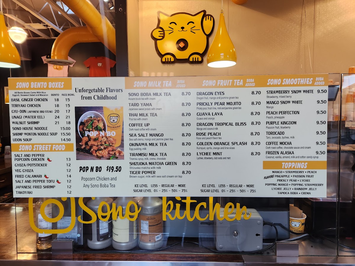 Sono Kitchen & Boba Photo Menu 2