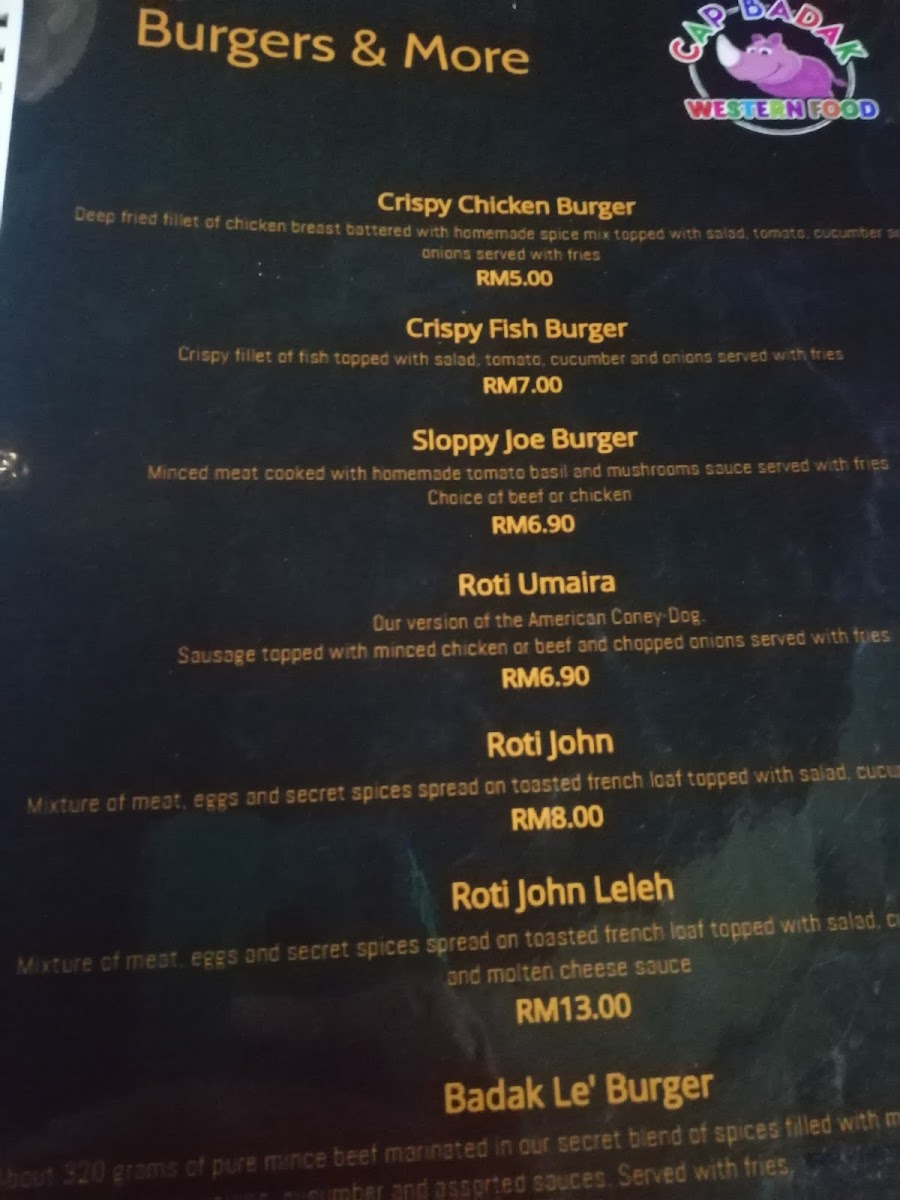 CaP Badak Western Photo Menu 8