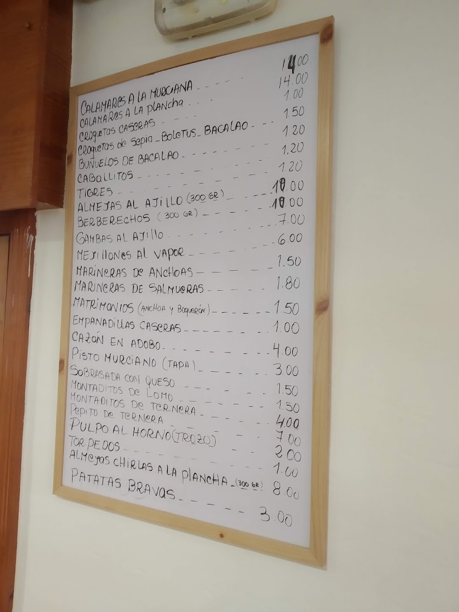 Bar el Rey Photo Menu 1