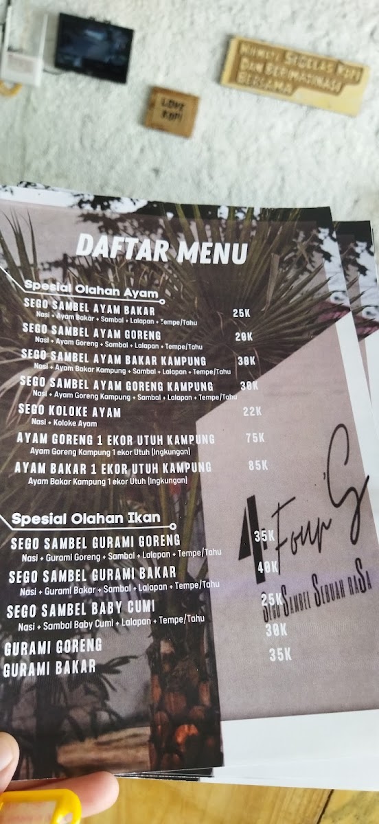 FourS (Sego sambel sebuah Rasa) Photo Menu 7