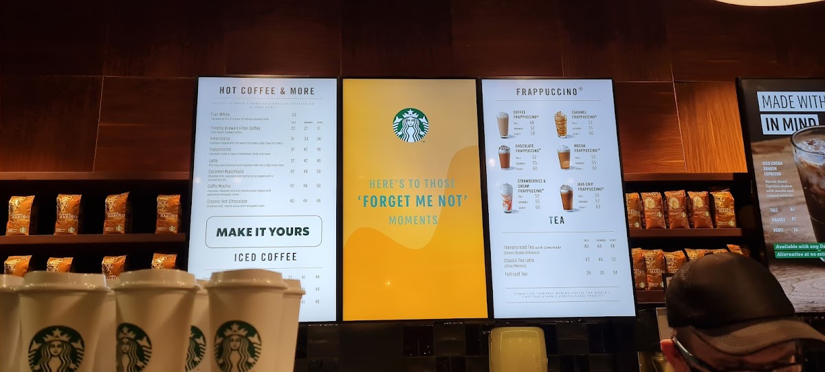 Starbucks Menlyn Park Photo Menu 3