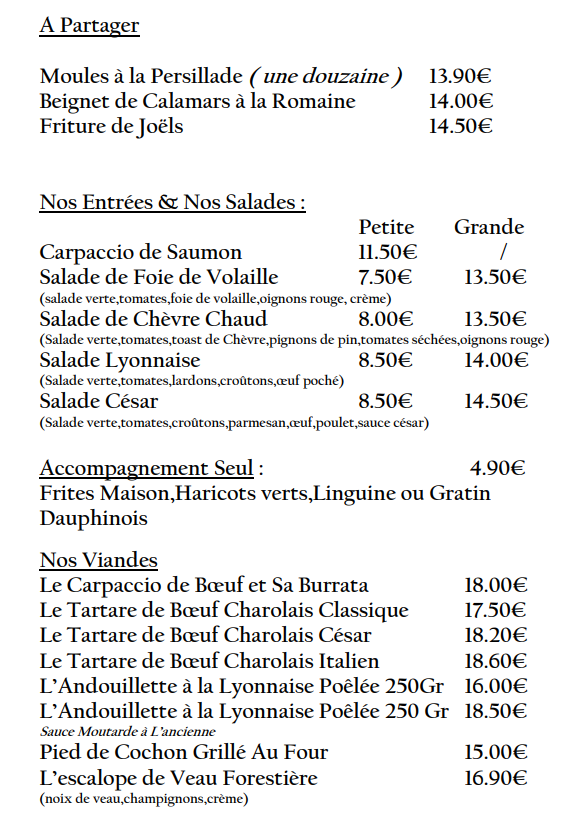 Le Victoria ( Relais de Pacha ) Photo Menu 1