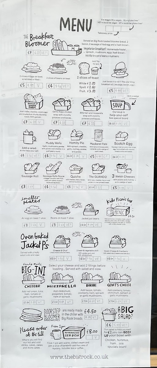 The Big Rock Cafe Photo Menu 10