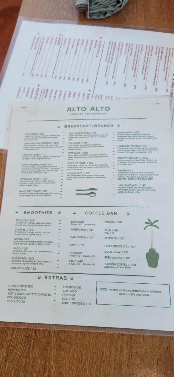 Alto Alto Photo Menu 6