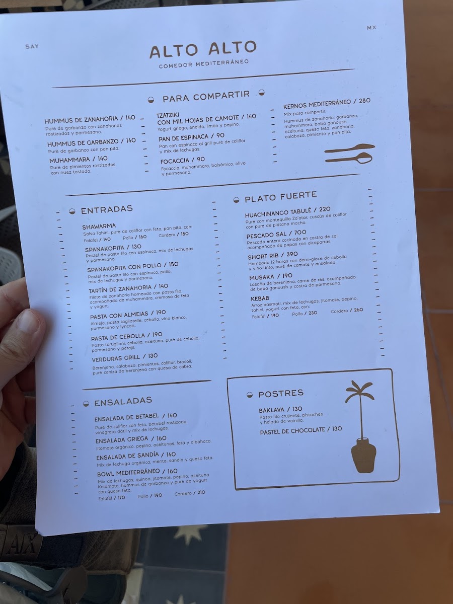 Alto Alto Photo Menu 7