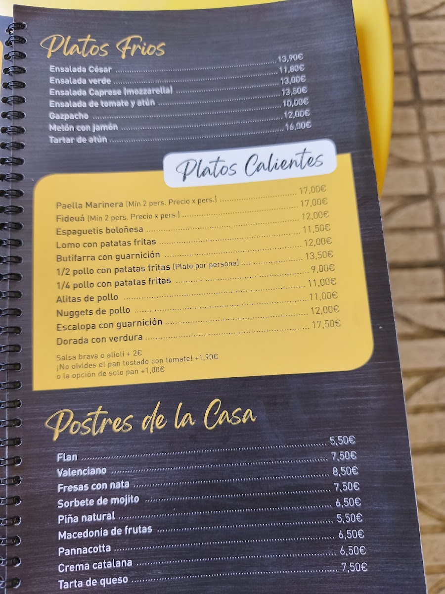 Restaurant El Ruedo de Tossa Photo Menu 3