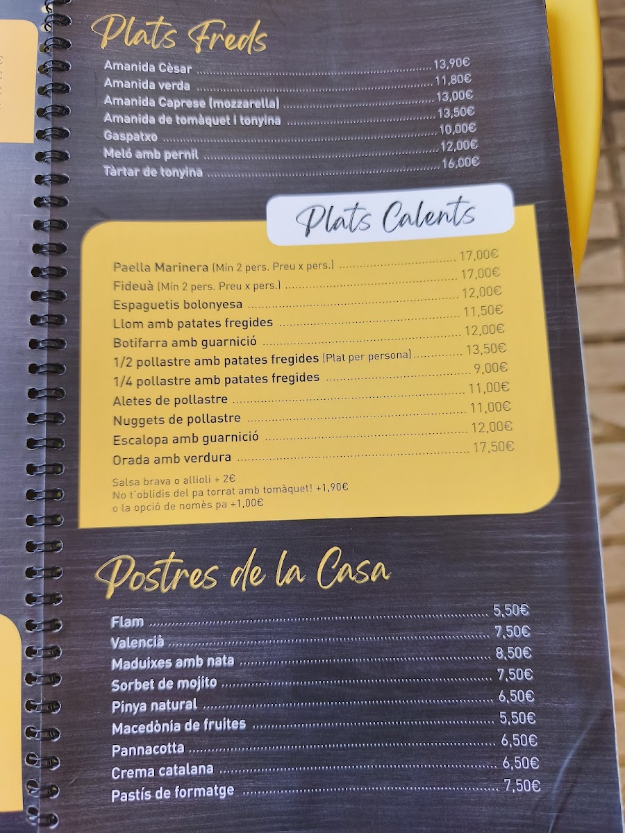 Restaurant El Ruedo de Tossa Photo Menu 4