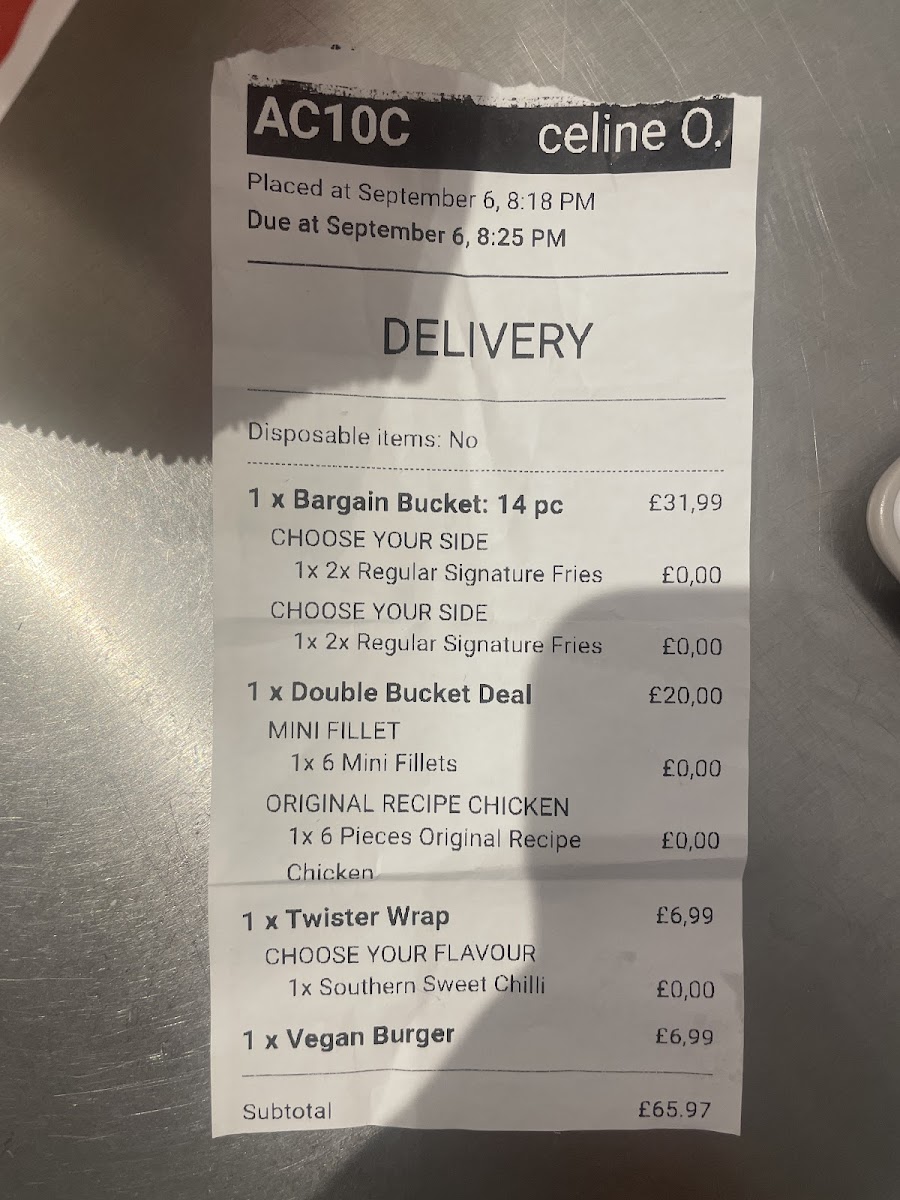 KFC Ardleigh- Ipswich Road Photo Menu 2