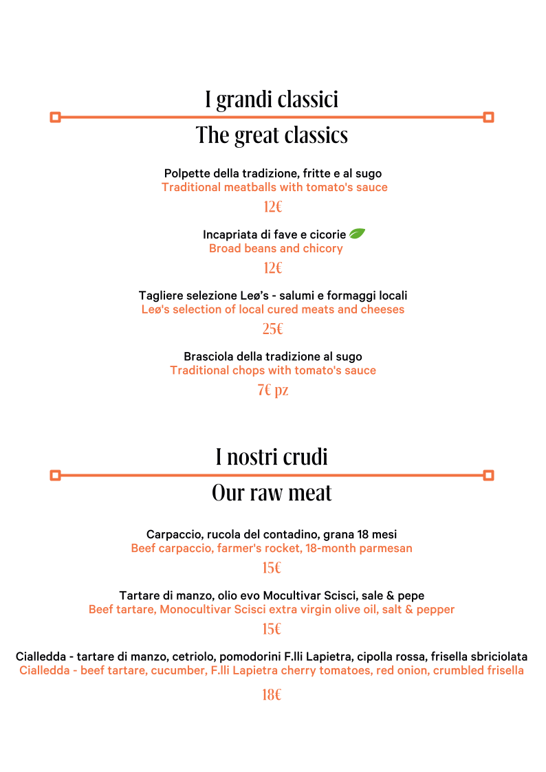 Leo's Braci d'Autore Photo Menu 2
