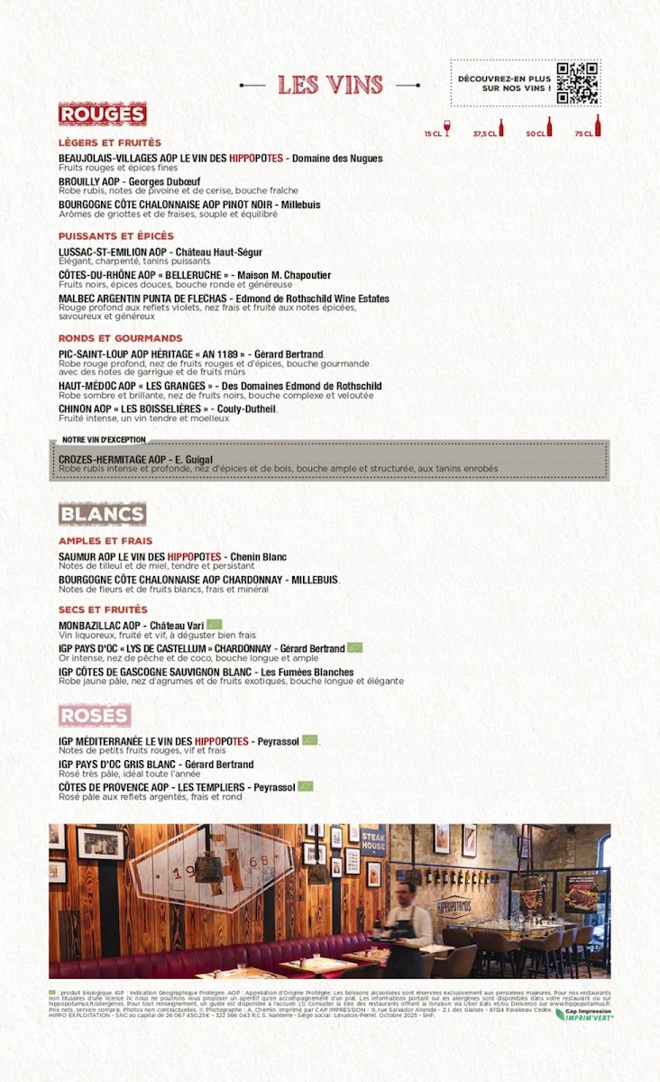 Hippopotamus Steakhouse Photo Menu 6