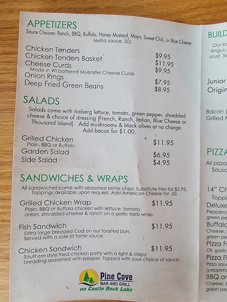 Pine Cove Lakefront Resort & Bar Photo Menu 3