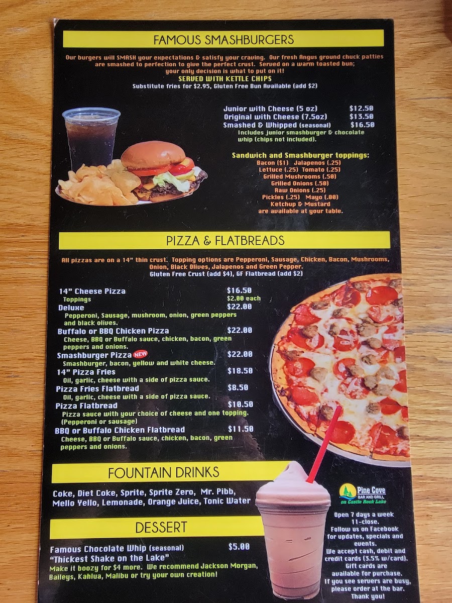 Pine Cove Lakefront Resort & Bar Photo Menu 4